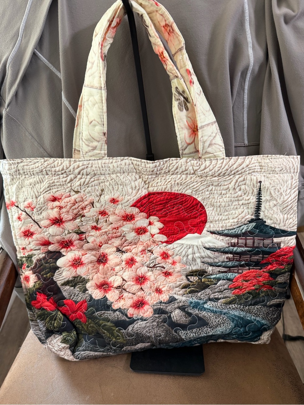 Japanese themed Quilted Tote
